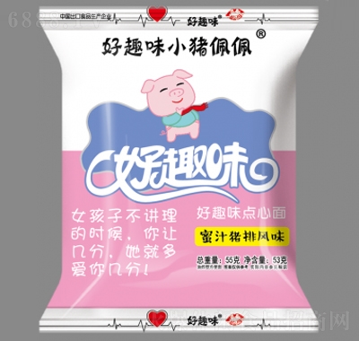 好趣味小豬佩佩點(diǎn)心面蜜汁豬排味