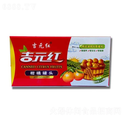 吉元紅橘子罐頭水果新鮮箱裝網(wǎng)紅小吃休閑食品