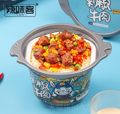 辣味客剁椒牛肉自熱煲仔飯方便米飯食品