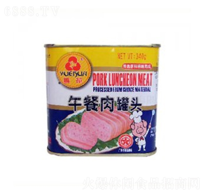 粵花午餐肉罐頭340g超市零食休閑食品