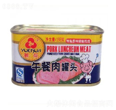 粵花午餐肉罐頭198g批發(fā)代理招商休閑食品