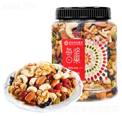 西瓜味的童話每日堅(jiān)果500g罐裝混合堅(jiān)果休閑零食干果