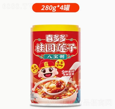 喜多多經(jīng)典口味桂圓蓮子八寶粥280g休閑食品