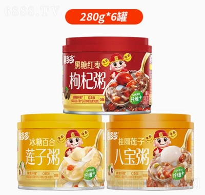 喜多多組合粥280g6罐休閑食品