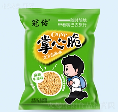 冠佑掌心脆波浪香脆面麻辣牛排味味